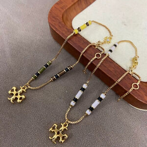 Tory Burch Trendy Enamel Letter Bracelet